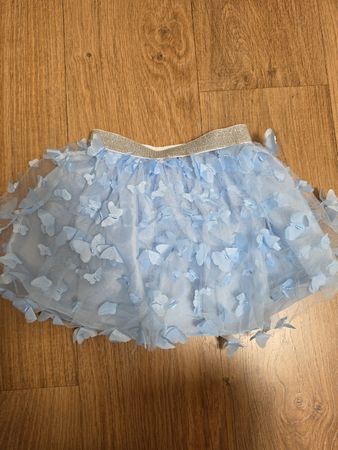 Jupe Tutu Bleue Clair avec Papillons - État Impeccable!
