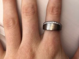 Bague Femme Argent 925 & 19 Zirconia Damen Silberring Gr. 54