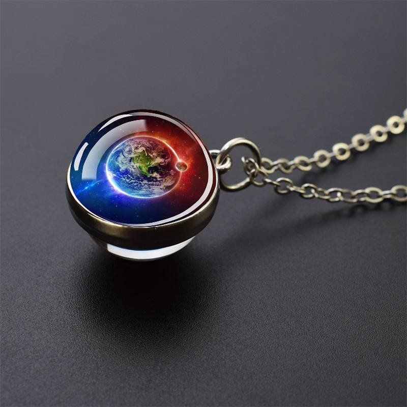 Ciondoli: NEU! Planet Anhänger mit Kette – Nuovo e nell'imballaggio originale da Füllinsdorf venduto da Sunnebliemli7