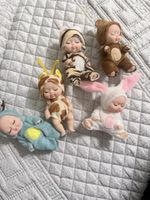Süsse Schlafpuppen im Tier-Look, 5 Stk. zu verkaufen!