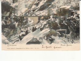 Ponte Brolla 1902, mit Stab-ST AURIGENO, SBK 58B+59B im Paar