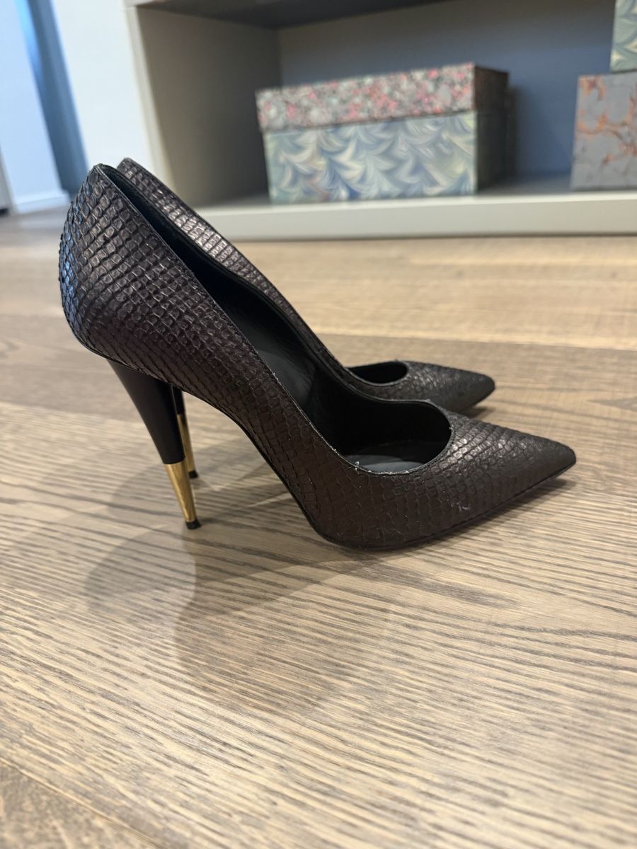 Chaussures femmes: Giuseppe Zanotti Brown Metallic Python Leather Pumps – D'occasion à Herrliberg par Tubalp 1