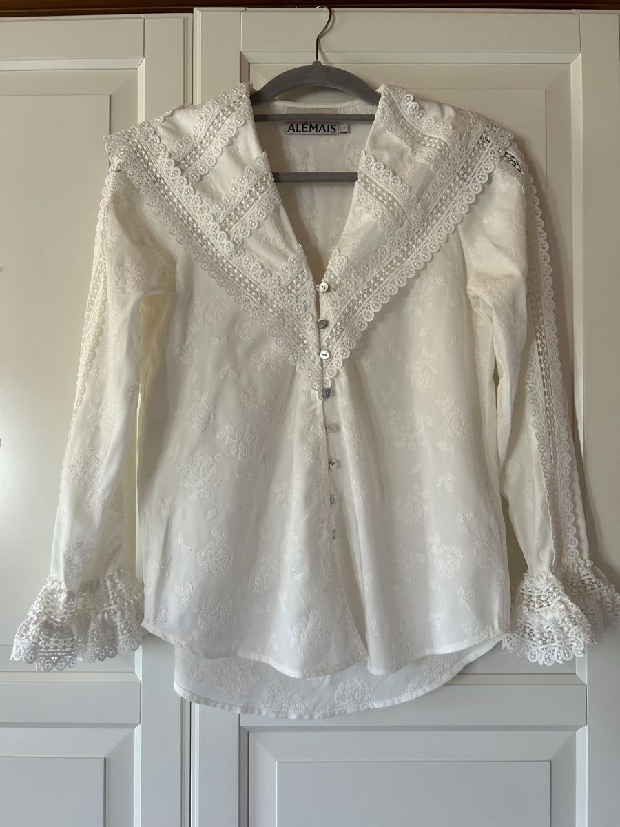 Zimmermann Camicette: Alemais Silk Linen Embroidery Blouse – Usato da St.Josefen venduto da lop_lh8d