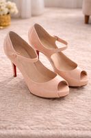 Rosa Peep-Toe Pumps, Mary Jane Stil, Grösse 36, Top!