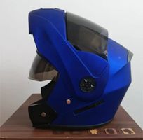 Neuer Motorrad Klapphelm blau-matt Größe M