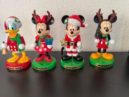 4er Set Mickey/Minnie Mouse-Donald Duck Weihnachtsfiguren