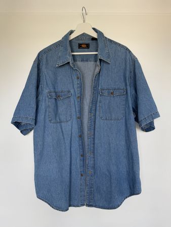Vintage Denim Hemd – Route 66 100% Baumwolle