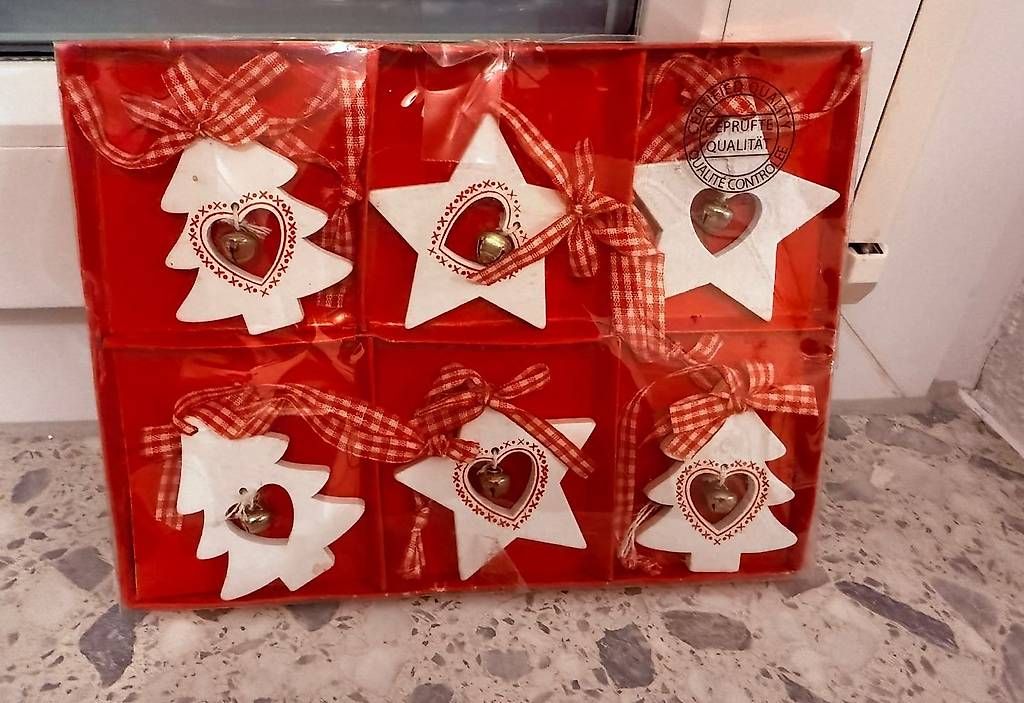 Tutte le decorazioni: 6 Christbaum Anhänger oder für Serviette Anhänger NEU – Nuovo e nell'imballaggio originale da Fällanden venduto da Eifachschoen