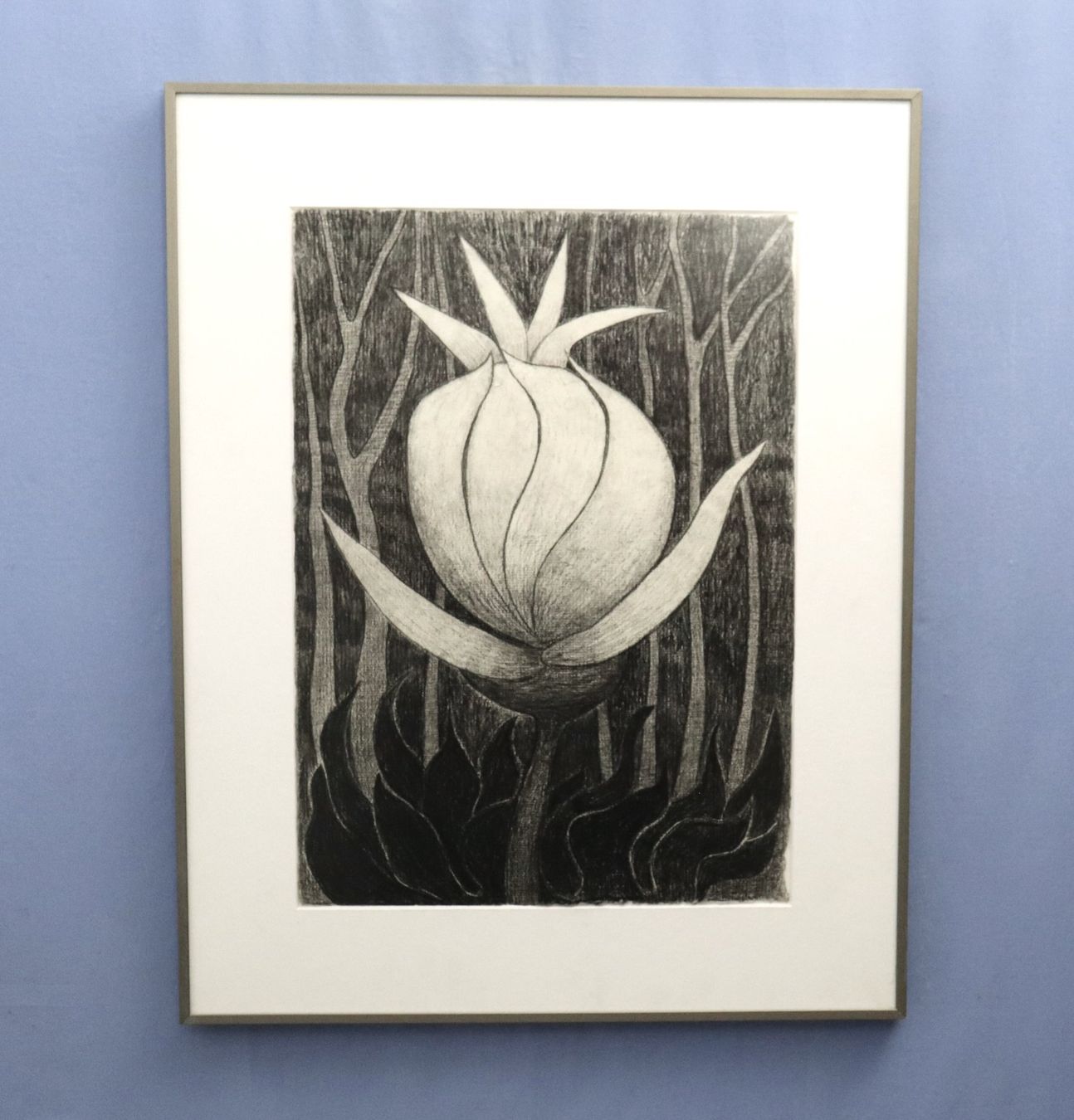 Dipinti: Monika Buchmann-Helbling 1925-2004, Kohlestift "Knospe" – Usato da Zug venduto da Kunst-Fundgrube 5