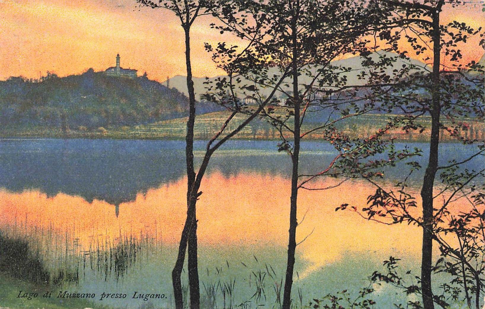 Cartoline postali: Lago di Muzzano Lugano – Usato da Biasca venduto da Blenio71