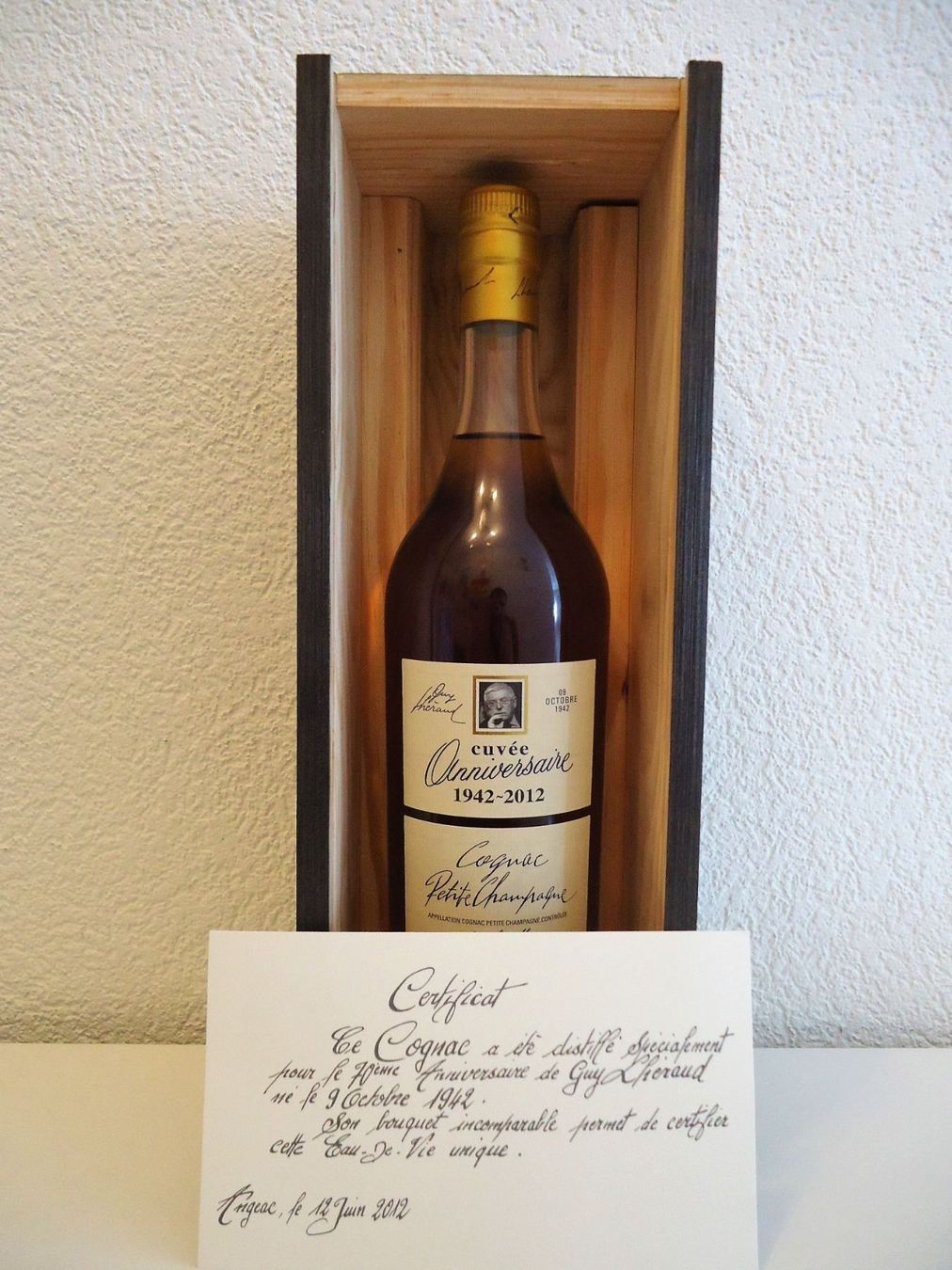 Bevande alcoliche: Lheraud Cognac Petit Champagne 1942-2012 – Nuovo e nell'imballaggio originale da Elsau venduto da Rumsammler 2