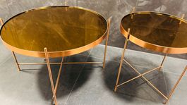 Neuwertige Design 2x Zuiver Glastische  I Beistelltische
