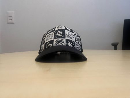 Baseball Cap mit Muster Schwarz Weiss Grösse One Size