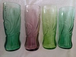 4 Stück Coca-Cola Gläser  bunt