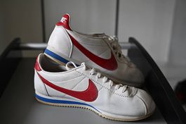 Nike Classic Cortez Leather Weiss/Rot/Blau Grösse 44.5