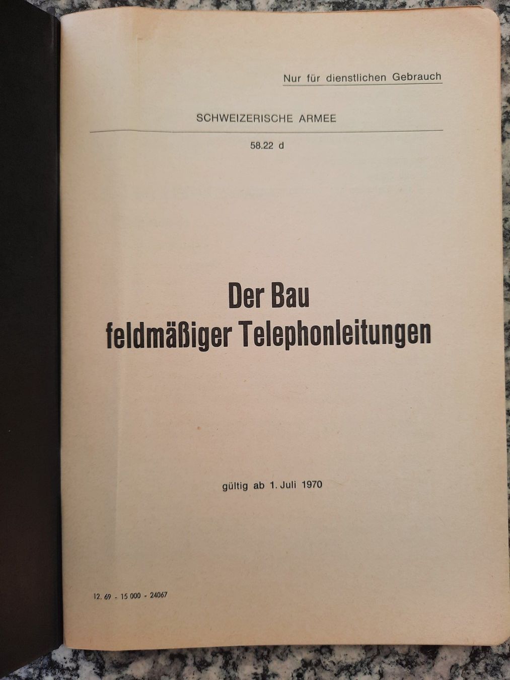 Bücher: Der Bau feldmässiger Telephonleitungen – Gebraucht aus Ruswil von Sammlergeist 1