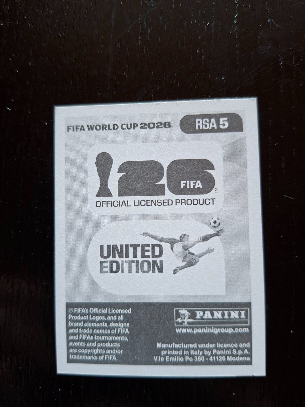 Panini Carte collezionabili: Panini WM 2026 Sticker Samukele Kabini RSA 5 – Nuovo (secondo la descrizione) da Erlinsbach venduto da pfunky 1