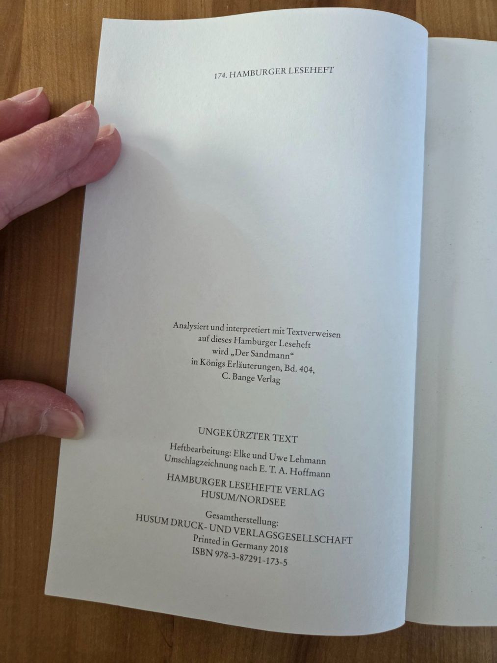 Libri: Der Sandmann das öde Haus, E.T.A. Hoffmann – Usato da Zofingen venduto da Wimbledon90 1