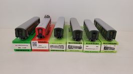 Spur H0 Kleinbahn 6er Set SBB Leichtstahlwagen