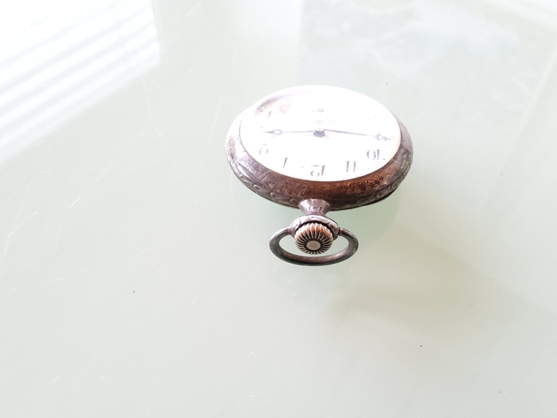 Uhren: Montre de poche mécanique en argent  – Defekt aus Malleray von Broc-Mo 2