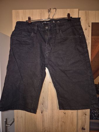 Schwarze Jeans-Shorts, Grösse L