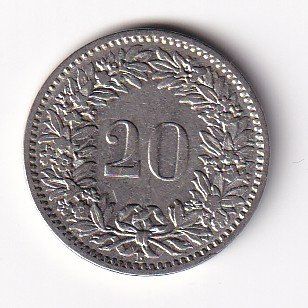 Tutti le monete: Schweiz 20 Rappen 1909 – Usato da Neuchâtel venduto da karlpierrino 1