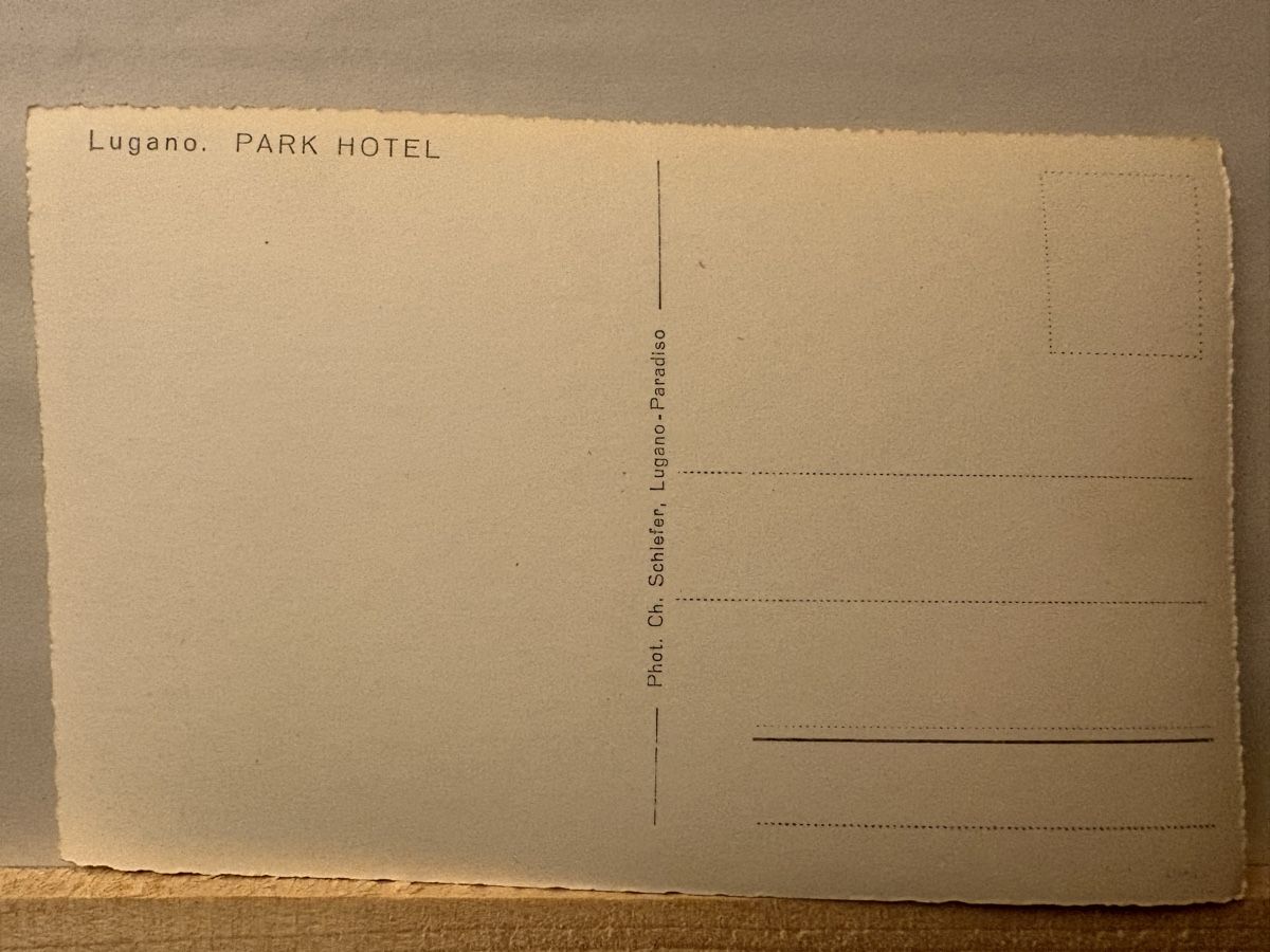 Ansichtskarten: AK von Park Hotel in Lugano – Gebraucht aus Rümlang von Kartenpost1 1