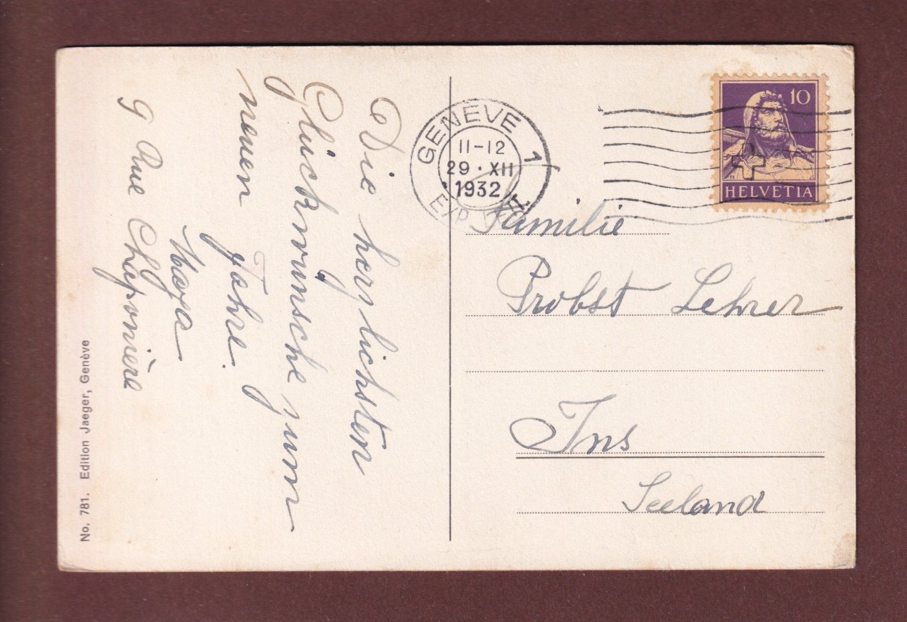 Cartes postales: GENEVE - Pont du Mont-Blanc - 1932 – D'occasion à Pully par nicecards-shop 1