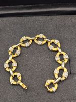 Vintage vergoldete Armband mit schmucksteine besetzt Top