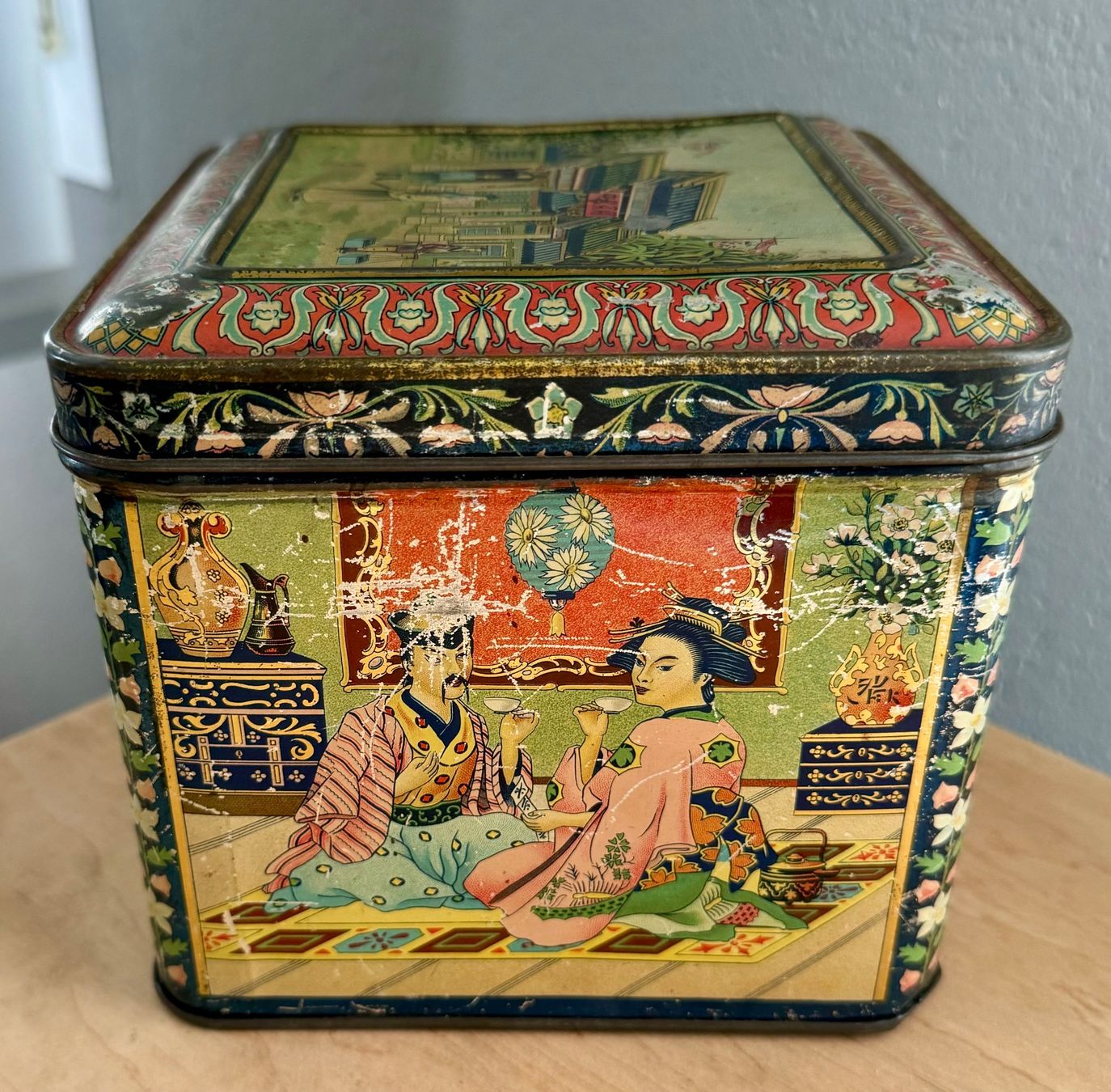 Dosen: Antike Blechdose Teedose chinesische Motive – Gebraucht aus Rothrist von Luckywinner 4