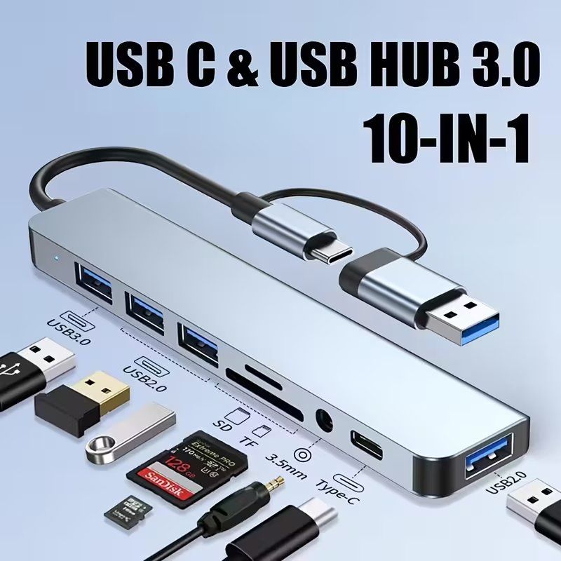 Docking station: USB & Type-C Port 8-in-1, Multi-Functional Docking Station – Nuovo e nell'imballaggio originale da Amden venduto da muben_ge98