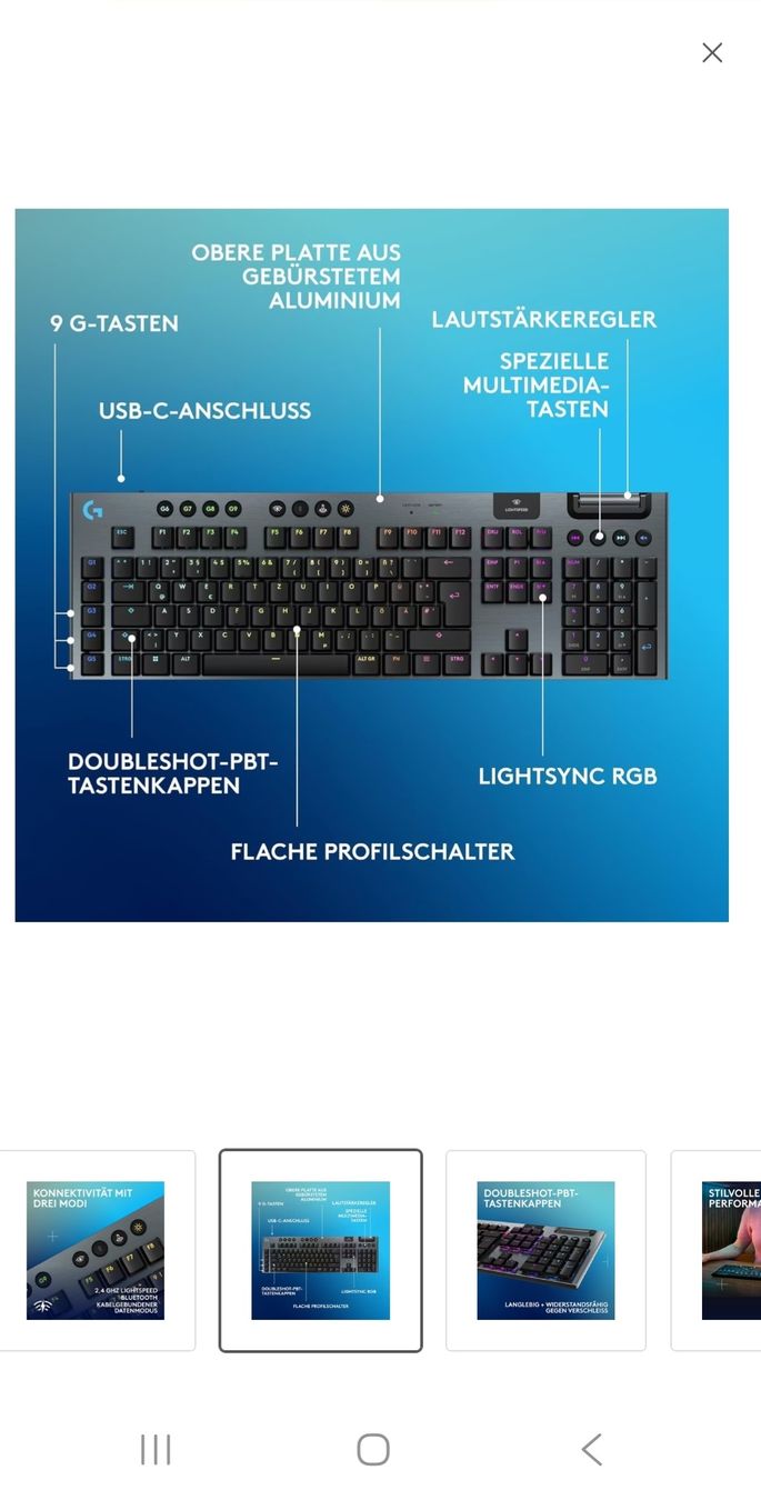 Logitech Tastaturen: Logitech G915 X LIGHTSPEED – Neu (gemäss Beschreibung) aus Ennetmoos von Bricks_and_more 3