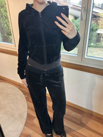 vintage juicy couture FULL tracksuit black with backprint  