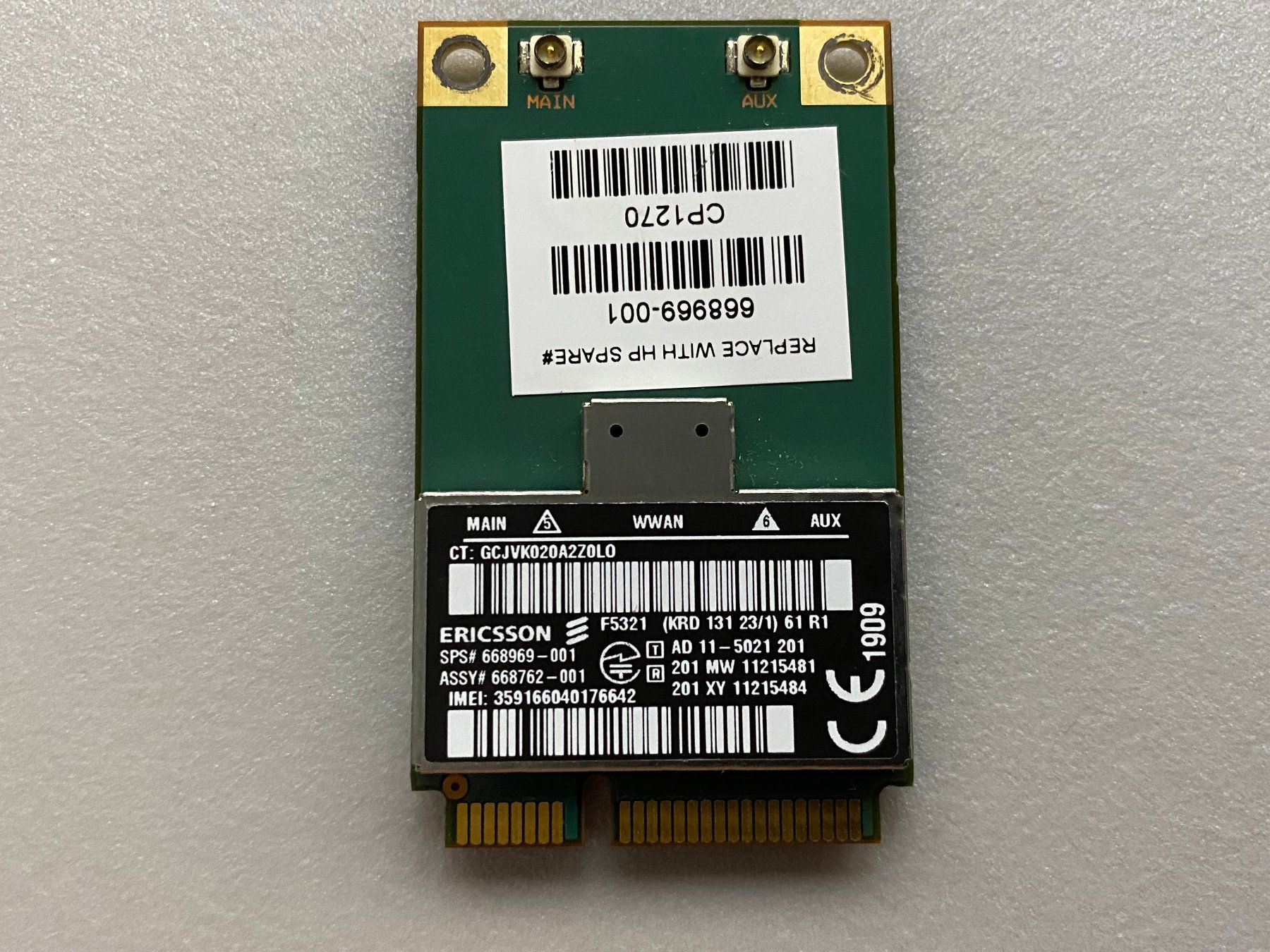 Modem & Router: Ericsson UMTS Modul F5321Mini PCIe – Usato da Langwiesen venduto da Restposten-24
