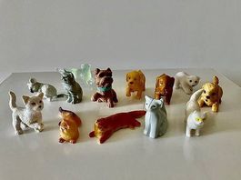 lot de 14 chiens et chats hauteur max 6cm