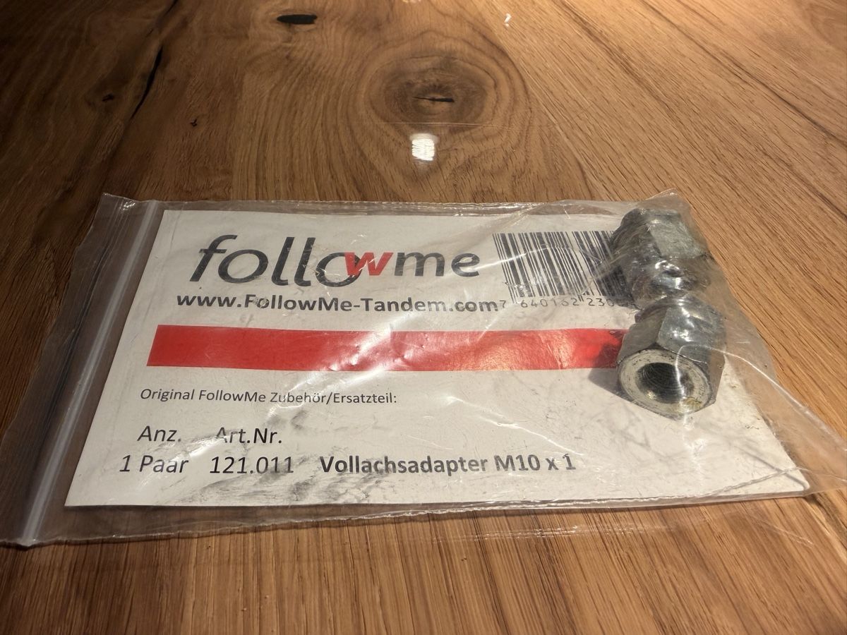 Ersatzteile: FollowMe Vollachsadapter M10 x 1 – Gebraucht aus Würenlingen von petrol16