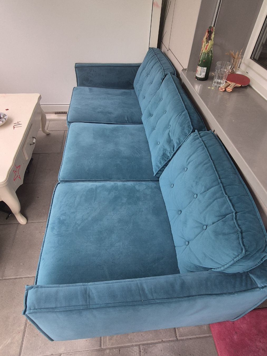 Pfister Sofas: Beautiful Teal Blue Pfister Sofa/Couch – D'occasion à Zürich par flo_7trs 3