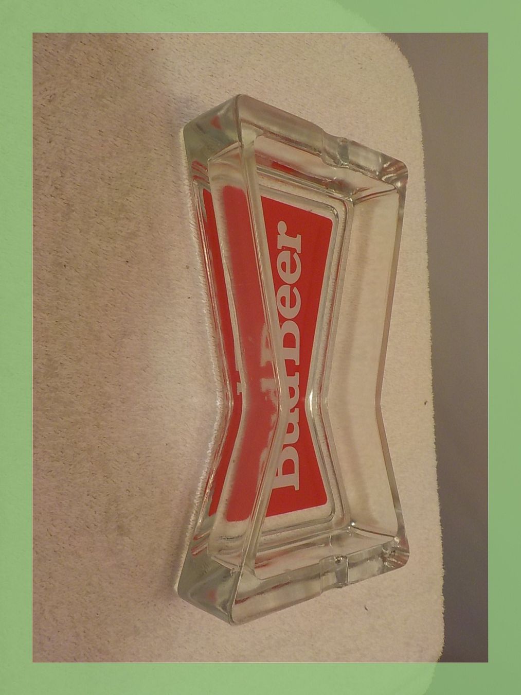 Portacenere: Aschenbecher Budweiser Glas transparent – Usato da Bülach venduto da Freieck 2