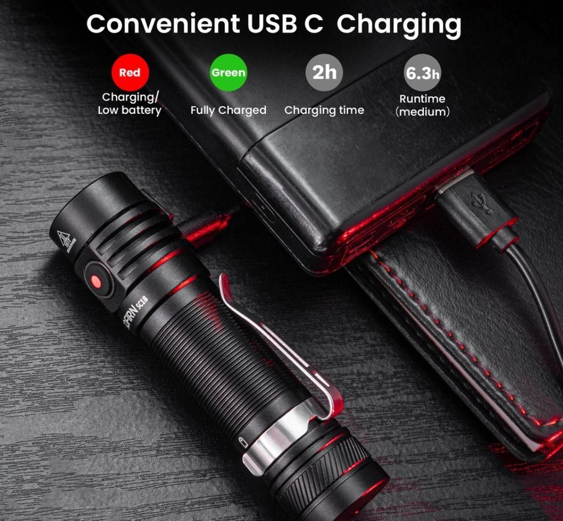 Lampade: Sofirn SC18, EDC LED mit 18650-er Akku und USB – Nuovo e nell'imballaggio originale da Arbon venduto da Helmuth 1