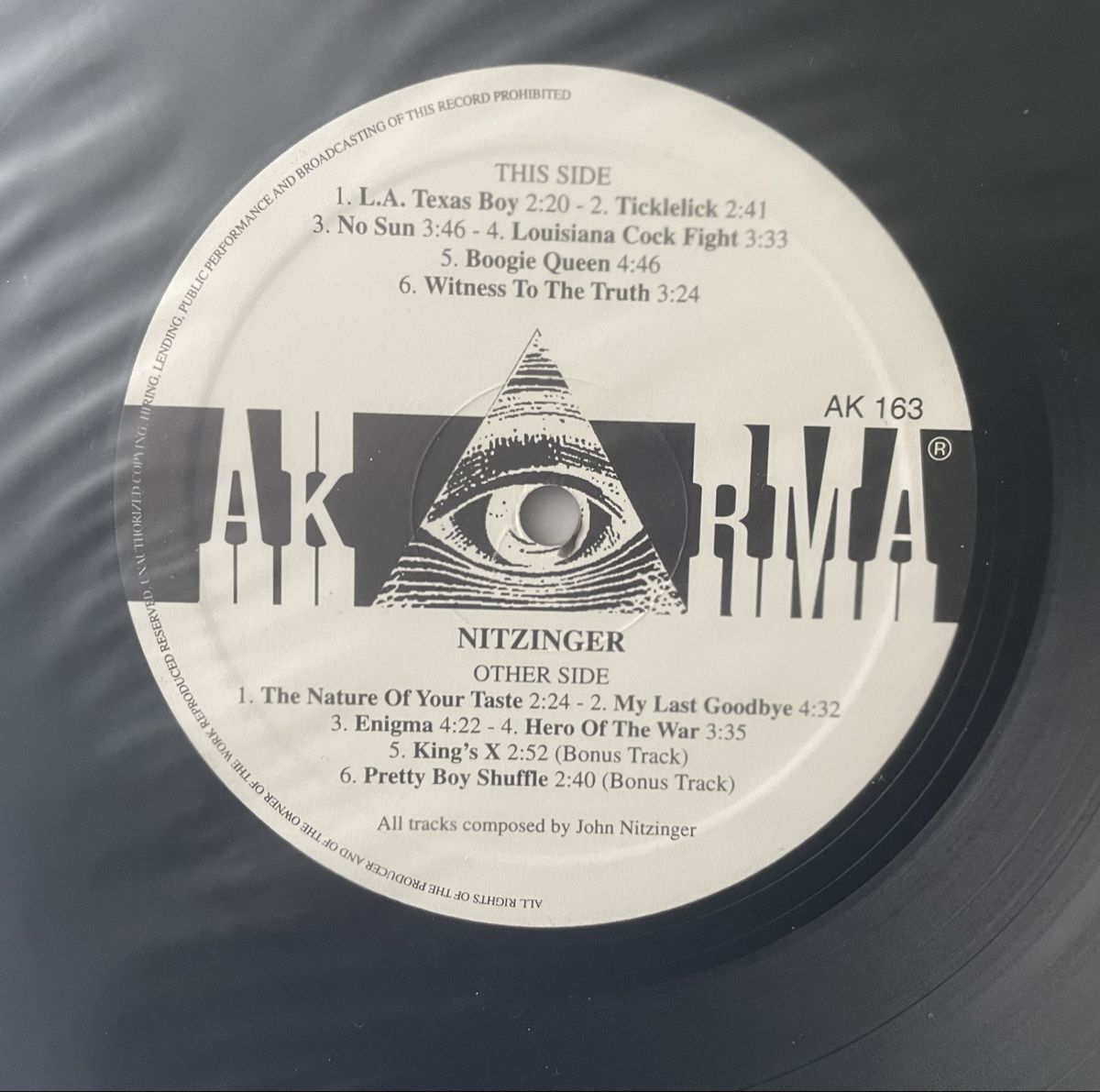 Vinyles: Nitzinger - same - AKARMA -  Vinyl LP – D'occasion à Olten par Bluespapst 2