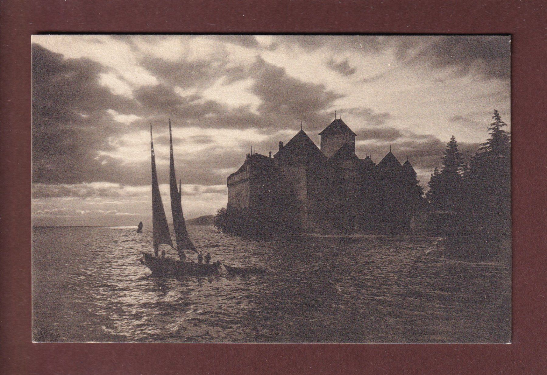 Ansichtskarten: Château de CHILLON – Gebraucht aus Pully von nicecards