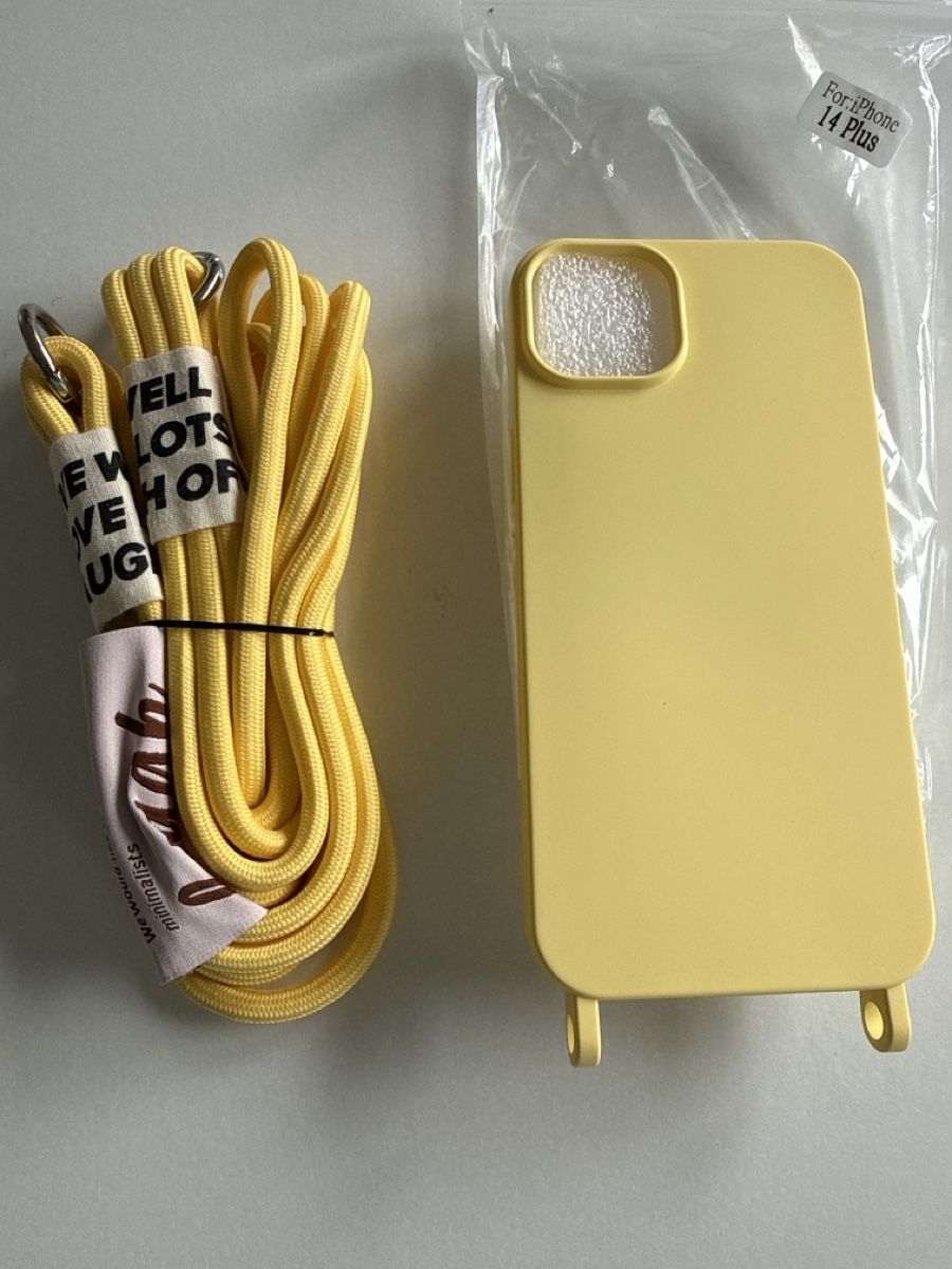 Apple Cover & Protezioni schermo: iPhone 14 Plus case yellow with lanyard new – Nuovo e nell'imballaggio originale da Wallbach venduto da Nenex