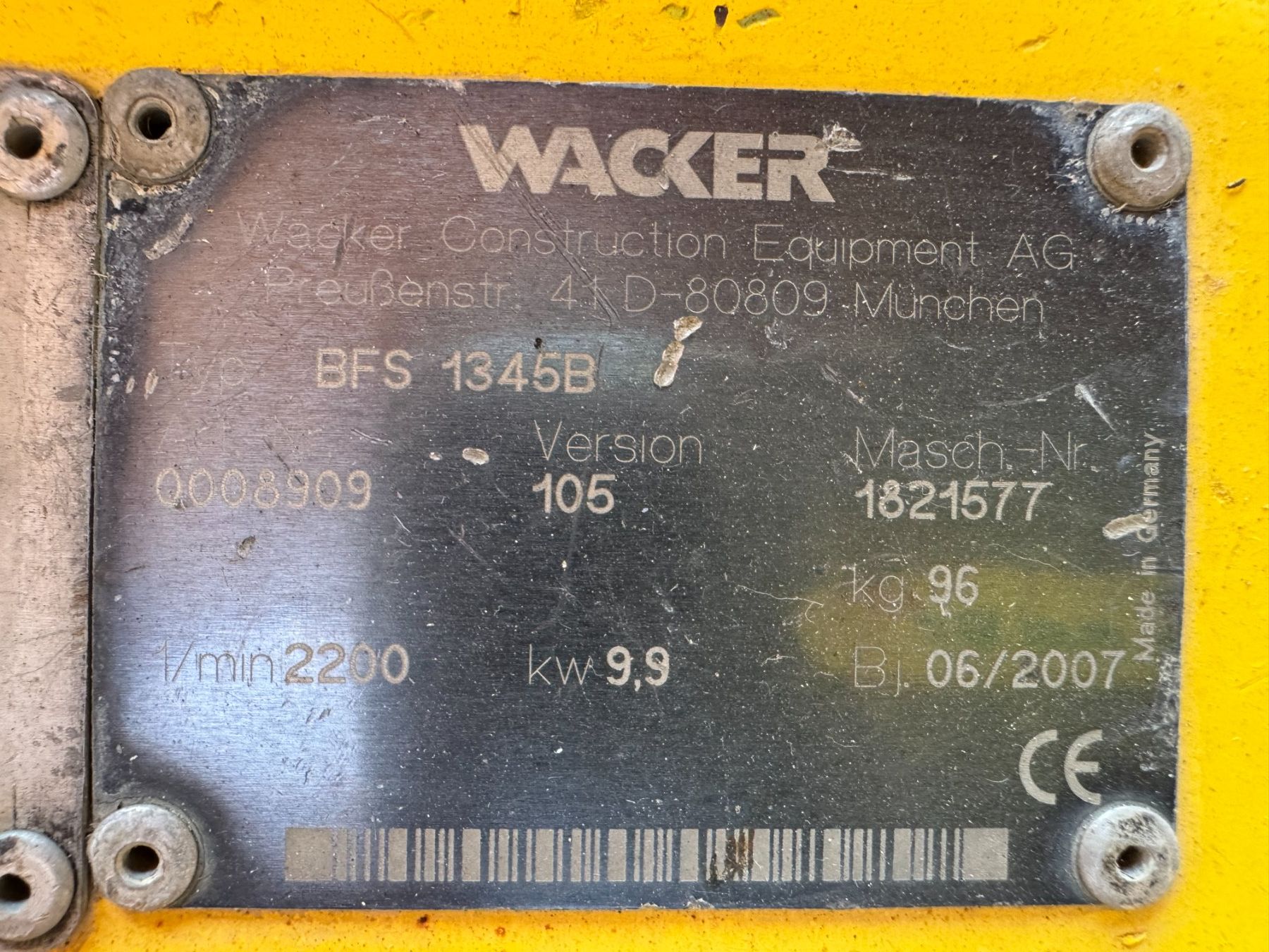 Wacker Neuson Tutte le macchine: Belagsfräse Wacker – Usato da Waltalingen venduto da Lkwtec 3