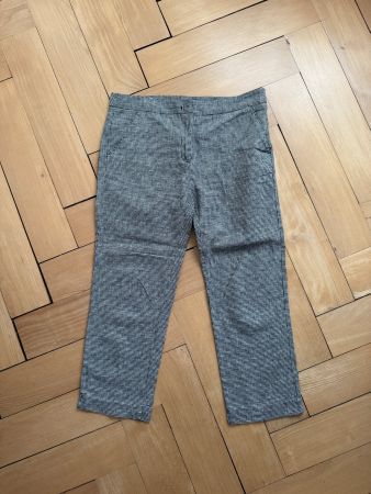 BENETTON - Hose schwarz-weiss kariert M