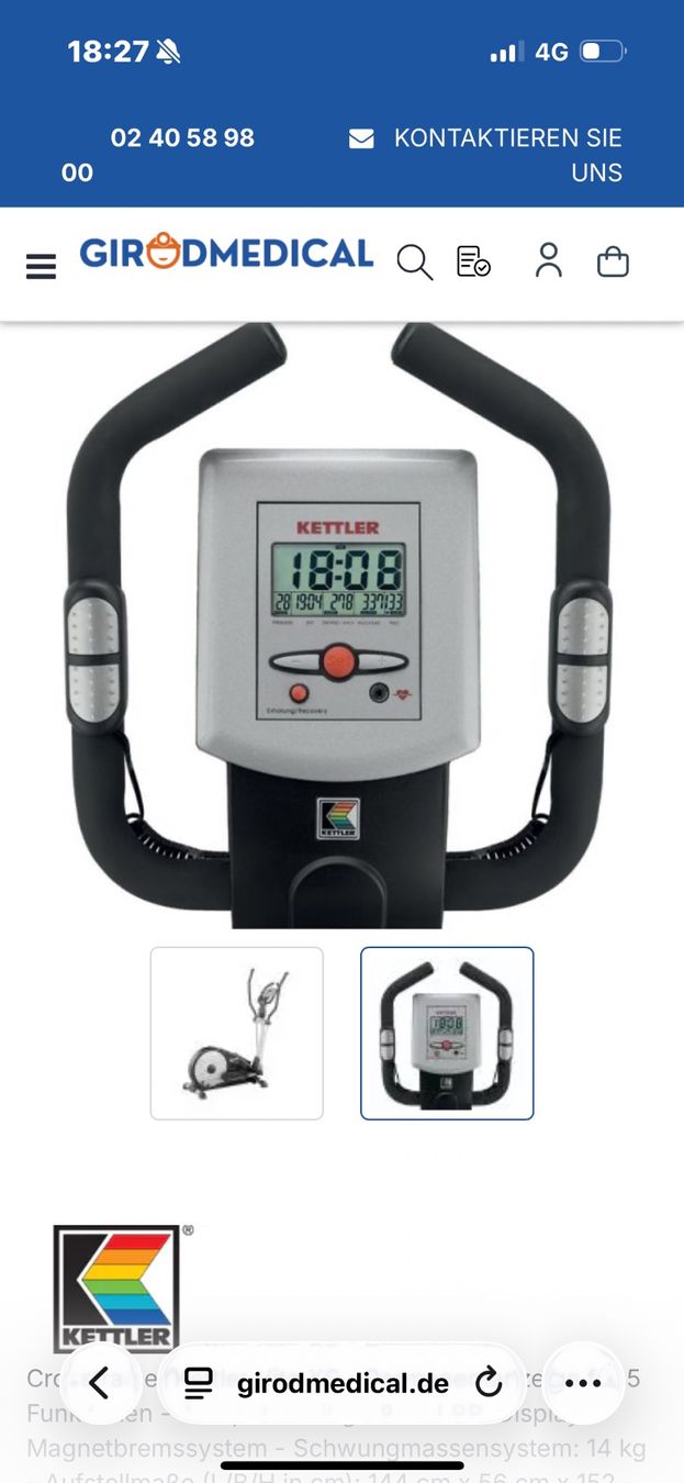 Kettler Hometrainer: Kettler Crosstrainer , NP 899 CHF – Usato da Obbürgen venduto da bugi6868 6