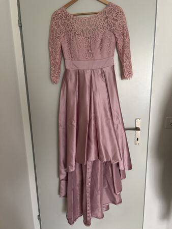 Abendkleid rosa Spitze Grösse 36 neuwertig