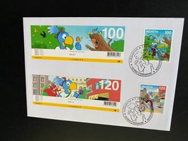 Globine 2024  Natur + Stadt mit Tab  Ausgabetag Stempel voll