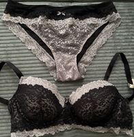 Damen Unterwäsche Set Intimissimi Spitze Schwarz L