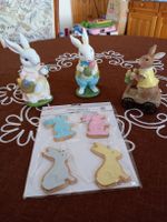 Osterhasen Figuren Set mit Deko-Anhänger