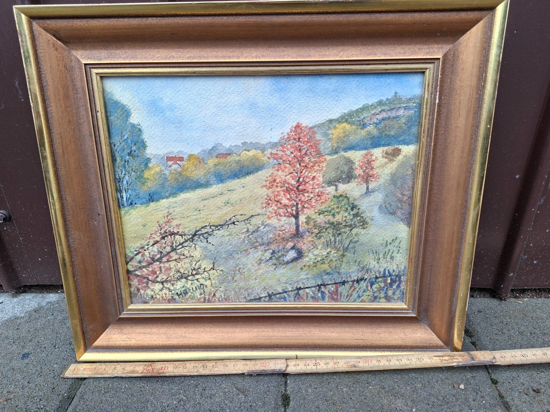 Tableaux: Herbstliches Ölgemälde im Goldrahmen, . – D'occasion à Schaffhausen par meteor7 1